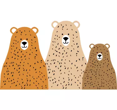 Tri malé medvede ilustrácie nástenné umenie - Tenstickers