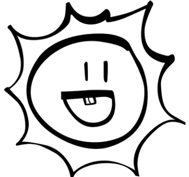 Usmievavá nálepka na slnko - Tenstickers
