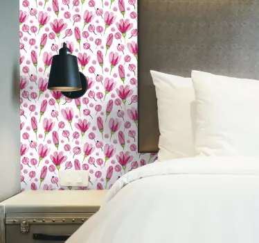 Nálepka s ikea ružovými kvetmi - Tenstickers