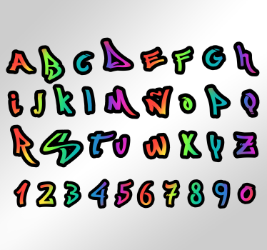 Nálepka s prispôsobiteľným názvom graffiti - Tenstickers