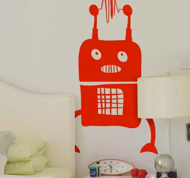 Nálepka pre deti hravá postavička robota - Tenstickers