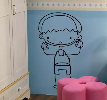 Nálepka pre deti hravá detská postava - Tenstickers