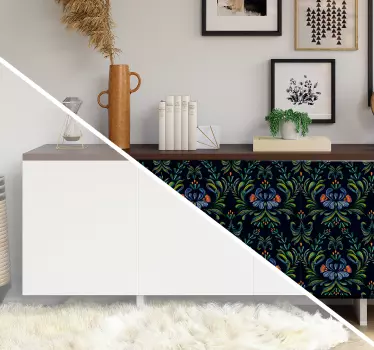 Farebné nálepky z ľudového ornamentu na nábytok - Tenstickers