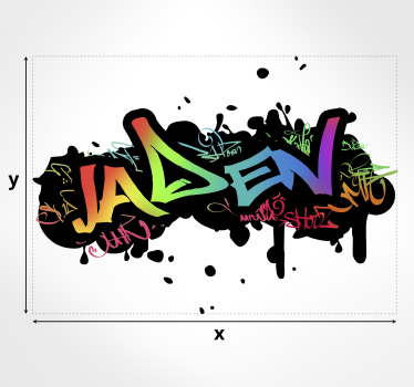Nálepka s prispôsobiteľným názvom graffiti - Tenstickers