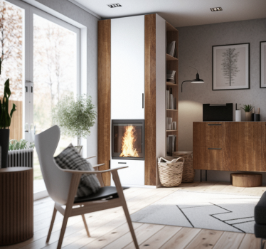 nálepky na nábytok textúra madera marrón - Tenstickers