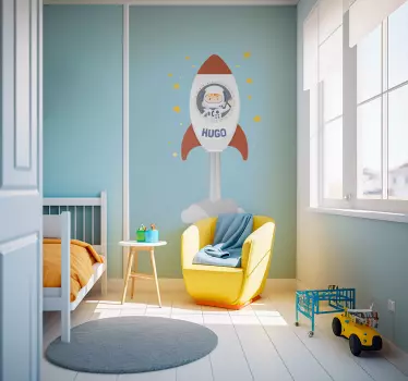 Nálepka s osobnou raketou pre deti - Tenstickers