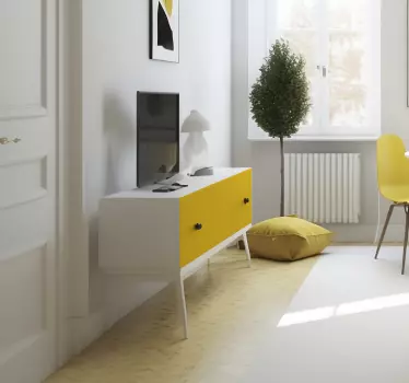 nálepky na nábytok žltá matná - Tenstickers