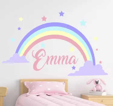 Samolepka na stenu do detskej izby prispôsobiteľná pre dúhy - Tenstickers