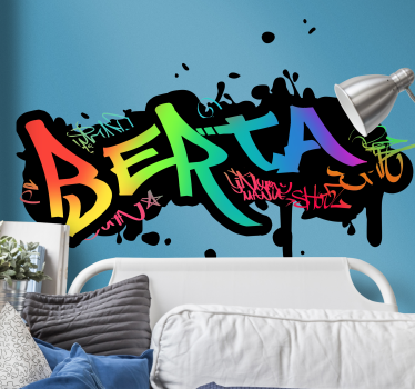 Nálepka s prispôsobiteľným názvom graffiti - Tenstickers