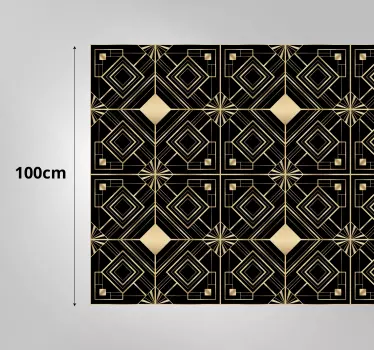 Nálepky na nábytok geometrický zlatý emblém - Tenstickers