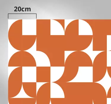 Nálepka na nábytok oranžový kruh geometrické umelecké vzory - Tenstickers