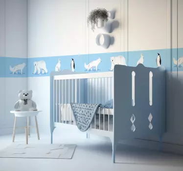 Pásové nalepky na stenu arktické zvieratá - Tenstickers