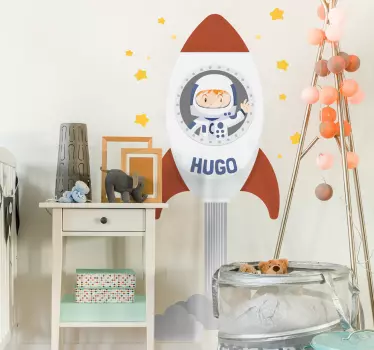 Nálepka s osobnou raketou pre deti - Tenstickers