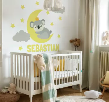 nálepky do detskej izby spiaci kráľ koala - Tenstickers