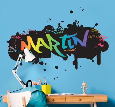 Nálepka s prispôsobiteľným názvom graffiti - Tenstickers