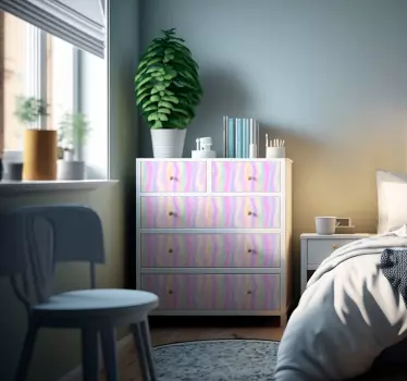 Abstraktná nálepka s dúhovým efektom na nábytok - Tenstickers