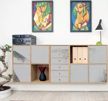 Abstraktné pozadia grunge štýl obtisky pre nábytok - Tenstickers
