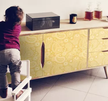 Arabský paisley nálepky s nábytkom - Tenstickers
