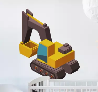 Bager 3d model detský stroj hračka obtisky - Tenstickers