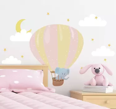 Balón slon ilustrácie nástenné umenie - Tenstickers