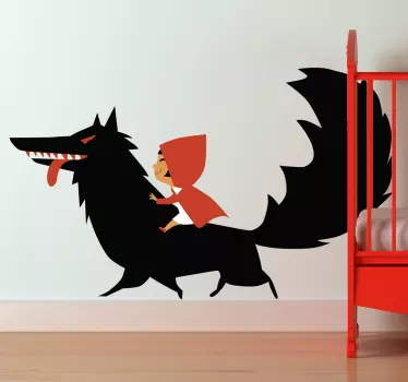 červená jazdecká kapucňa a vlk - Tenstickers