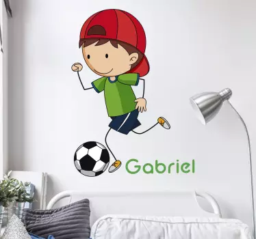 Chlapec balón ilustrácie múr umenie - Tenstickers