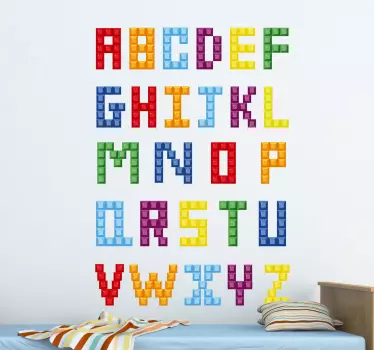 Dekoratívna nálepka farebnej abecedy - Tenstickers