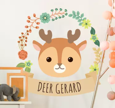 Detská jeleň kresba ilustrácie nástenné umenie - Tenstickers