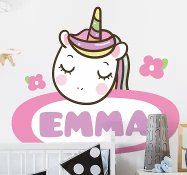 Detská menovka s jednorožcom - Tenstickers