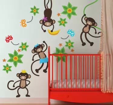 Detské párty opice na stenu - Tenstickers
