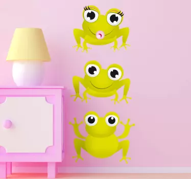 Detské samolepky tri žaby - Tenstickers