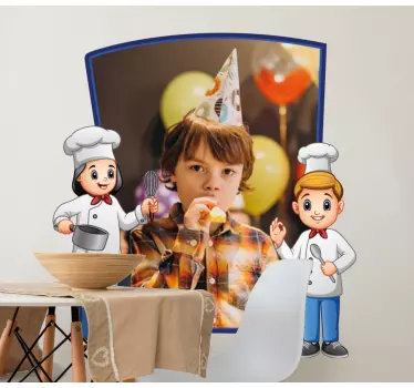 Detský kuchár fotorámik detská Nálepky na stenu - Tenstickers