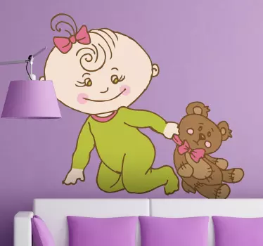 Dievčatko s nálepkami pre deti - Tenstickers
