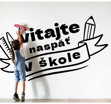 Dizajn s ceruzkami, obtlačok do výkladu školy - Tenstickers
