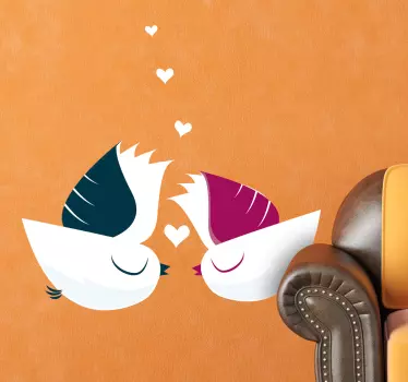 Dve obtisky milujúcich vtákov - Tenstickers