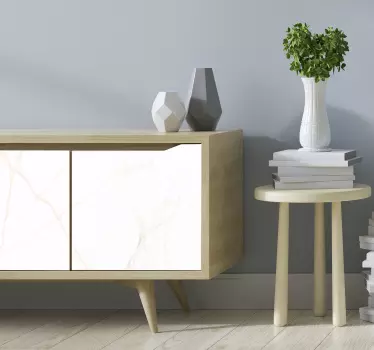 Elegantné obtisky z bieleho mramoru na nábytok - Tenstickers