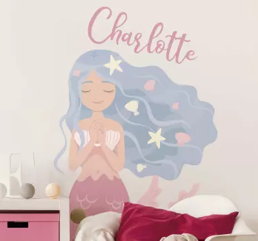 Farebná dekorácia fantasy morskej panny - Tenstickers
