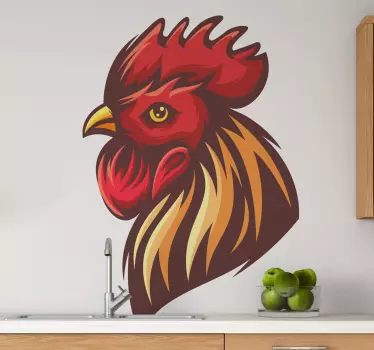 Farebný štítok moderného kohúta vtáka - Tenstickers