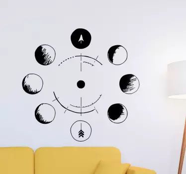 Fázy mesiaca čerpajúce priestorový rozpad - Tenstickers