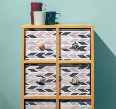 Geometrický vzor nábytku obtlačok - Tenstickers