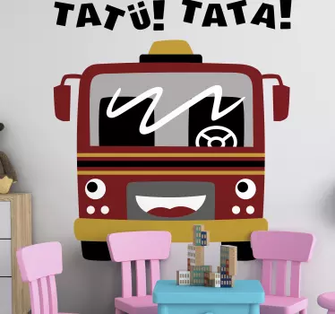 Hasič tatü tata detská spálňa samolepka na stenu - Tenstickers