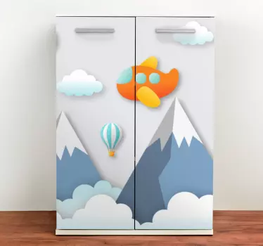 Horský a letecký šatník pre deti, obtisky na nábytok - Tenstickers