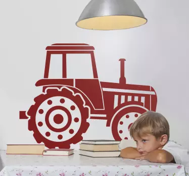 Jednofarebný samolepka na traktor - Tenstickers