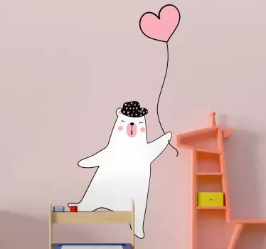ľadový medveď s nálepkou balónovej steny - Tenstickers