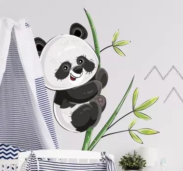 Lezenie panda ilustrácie wall art obtisky - Tenstickers