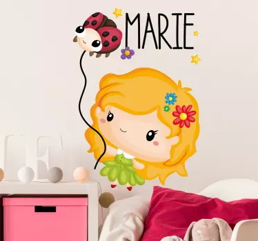 Lienka dieťa kresba ilustrácie múr umenie - Tenstickers