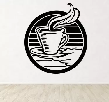 Logo nálepka na šálku kávy - Tenstickers