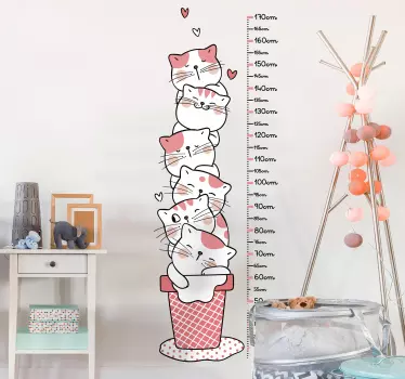 Mačiatka meter výškový graf obtlačky - Tenstickers