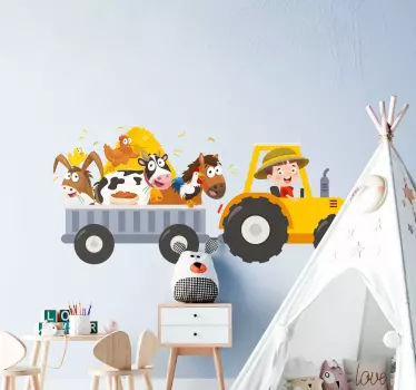 Malý farmár so samolepkami na hračky - Tenstickers