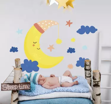 Mesiac a hviezdy ilustrácie nástenné umenie - Tenstickers